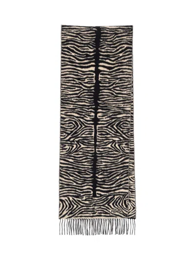 Fendi Animalier Wool Scarf In Multi