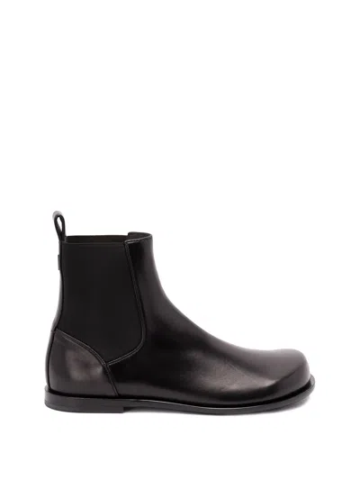 Fendi Ff Squared Chelsea Boots In Nappa Leather Shoes In Black