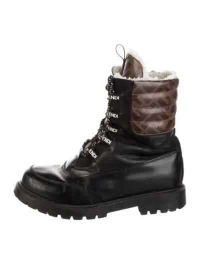 Pre-owned Fendi Kids' Ankle Boots In Black