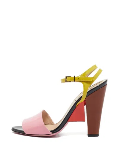 Pre-owned Fendi Ankle-strap Sandals In Pink