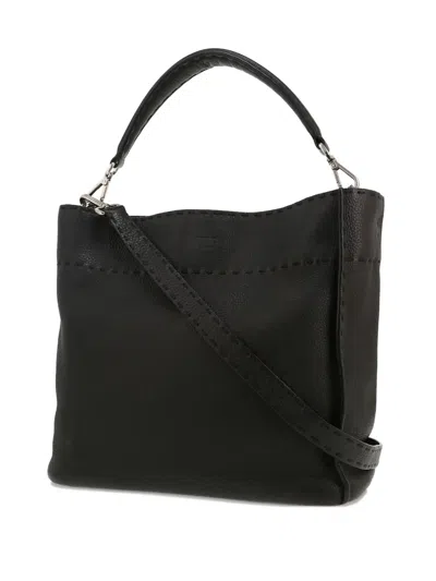 Pre-owned Fendi Anna Handbag In 黑色