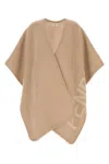 Fendi Beige Wool And Cashmere Poncho In Beige