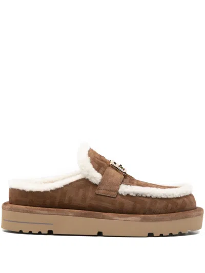 Fendi Apres Chic Slippers In Brown