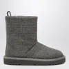 Fendi Apres Chic Boots In Steel Suede Women In Gray