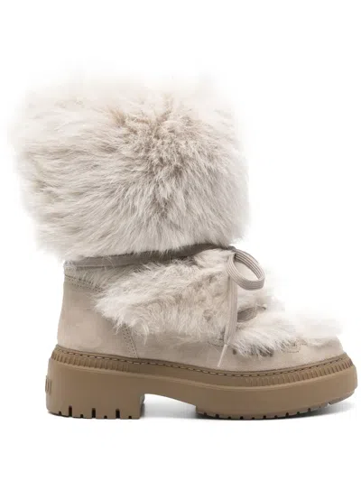 Fendi Après Chic Boots In Neutral