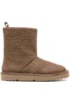 Fendi Apres Chic Boots In Tabacco Suede Women In Brown