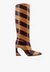 Fendi Boot Anguilla Lucida Bicolor Boots Multicolor In Brown