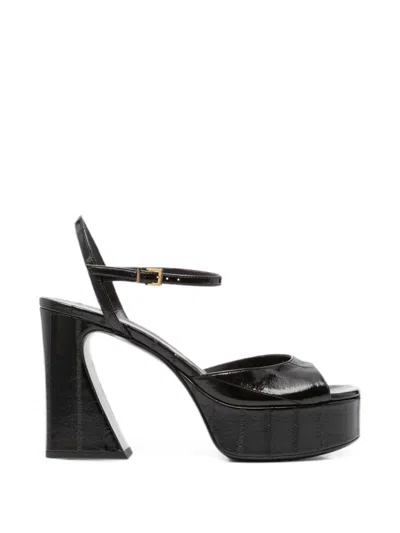 Fendi Arco Ankle-strap Sandals In Black