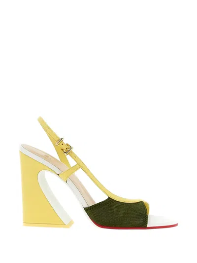 Fendi Arco Sandals Color Block Design Slingback In Multi