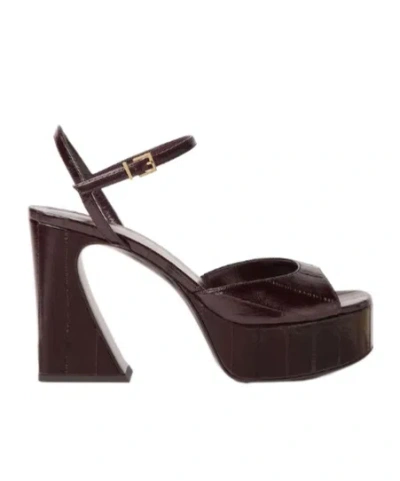 Fendi Arco Brown Hagfish High-heeled Sandals