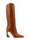 Fendi Beige Hagfish Leather Boots In Nude
