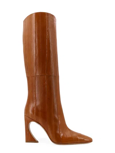 FENDI FENDI ARCO HAGFISH LEATHER BOOTS