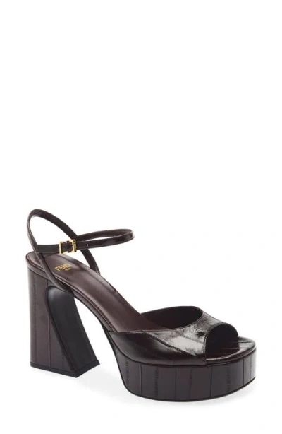 Fendi Arco Platform Sandal In Animal Print
