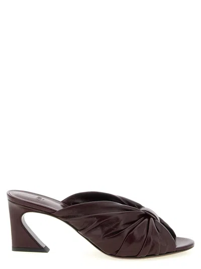 Fendi Arco Sandals Bordeaux In Brown