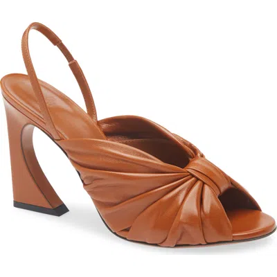 Fendi Arco Slingback Sandal In Brown