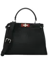 Fendi Ardesia Nappa Leather Peekaboo Iconic Satchel (authentic Pre-loved)