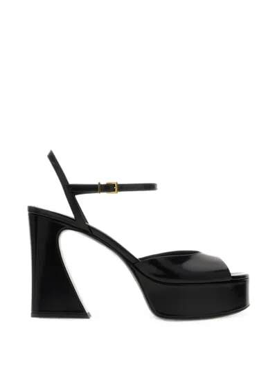 Fendi Argo Heeled Sandals In Black