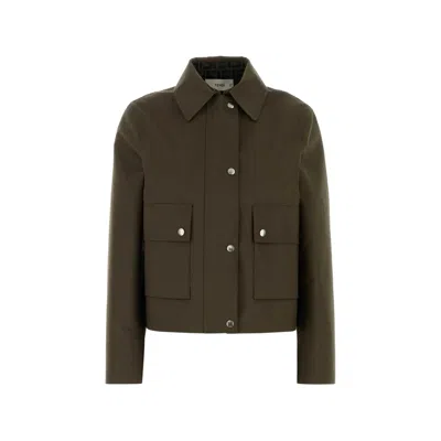 FENDI ARMY GREEN DRILL JACKET