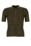 Fendi Ff Wool Blend Lurex Polo