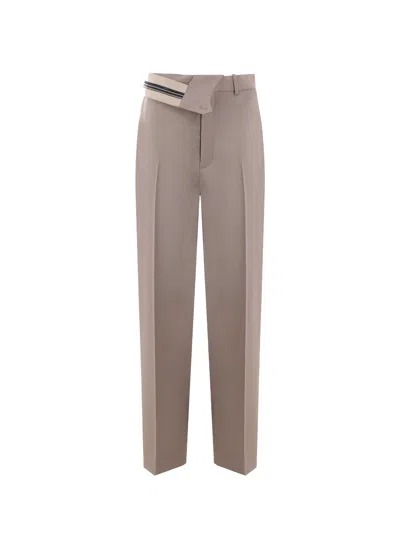 Fendi Ash Mohair Wool Trousers