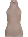 Fendi Dove Grey Wool And Viscose Top In Ash