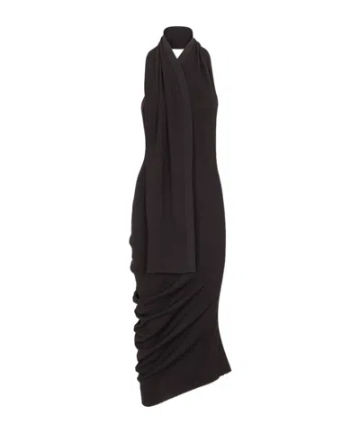 FENDI FENDI ASYMMETRIC HALTERNECK SLEVELESS DRESS