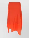 Fendi Women Coral Silk Skirt In Orange