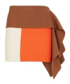 Fendi Multicolour Wool Short Skirt In Brown