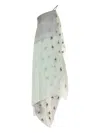 Fendi Asymmetric Sequin-embellished Dress In Green