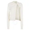 Fendi Asymmetrical Cut Wool Cardigan
