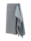 Fendi Wool Blend Skirt With Asymmetric Hem And Elasticated Waistband In Grey Melange