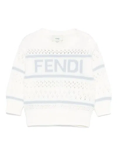 Fendi Babies' Atro Sweater In White