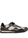 Fendi Wave Pulse Mixed-media Low-top Sneakers In Gray