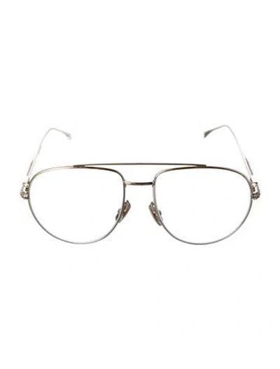 Pre-owned Fendi Aviator Eyeglasses In Gold