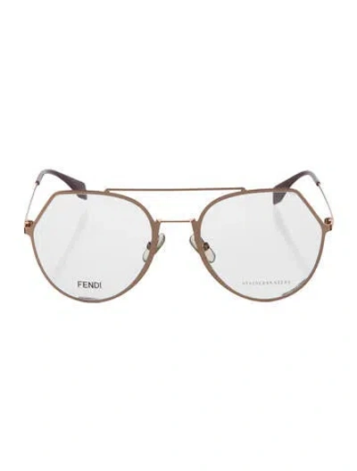 Pre-owned Fendi Aviator Eyeglasses In Multi