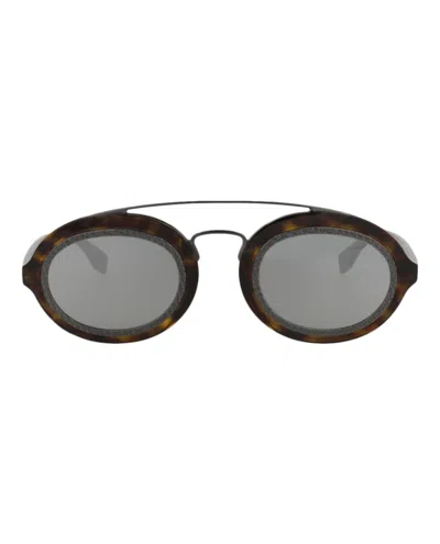 Fendi Aviator-frame Acetate Sunglasses With Saddle Nose Bridge