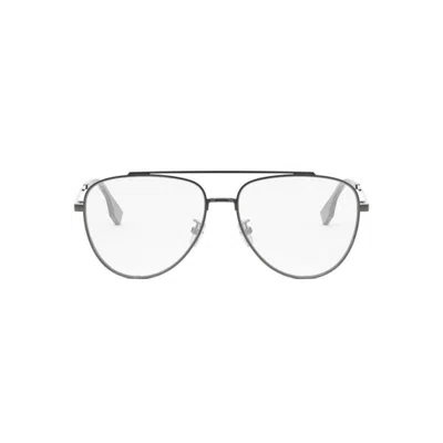 Fendi Aviator Frame Glasses In Blue