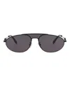 Fendi Aviator-frame Metal Sunglasses With Adjustable Nose Pads