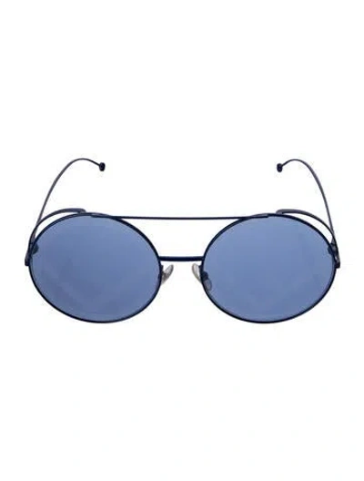 Pre-owned Fendi Aviator Gradient Sunglasses In Blue