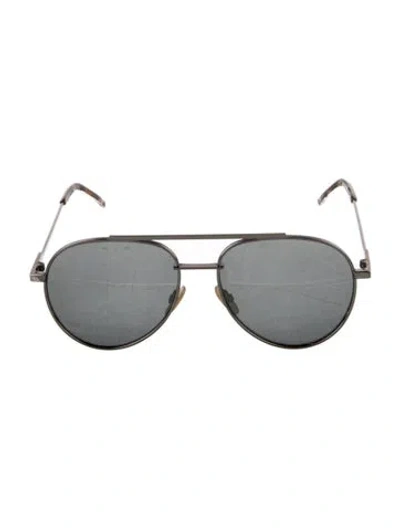 Pre-owned Fendi Aviator Mirrored Sunglasses In Black