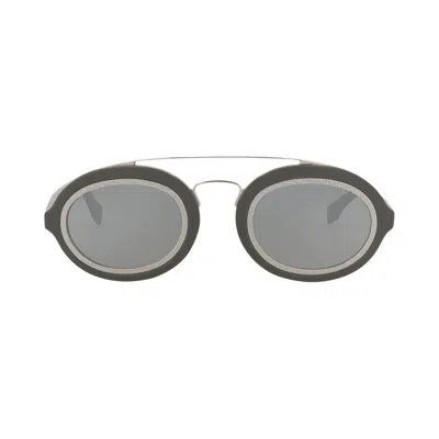 Pre-owned Fendi Aviator Sunglasses 'grey/silver' | Women's Size Onesize