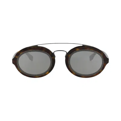 Pre-owned Fendi Aviator Sunglasses 'havana/silver' | Brown | Women's Size Onesize