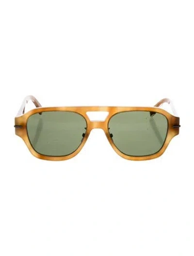 Pre-owned Fendi Aviator Tinted Sunglasses In Brown