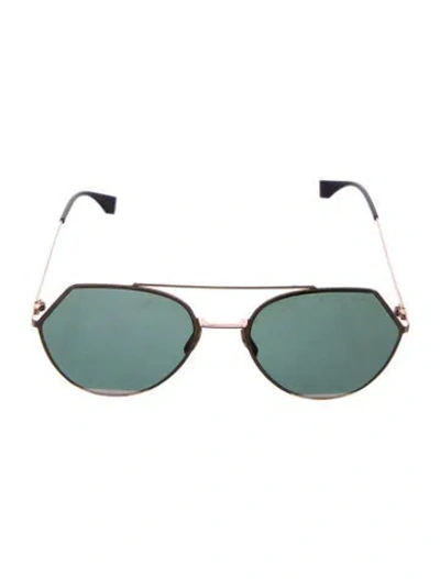 Pre-owned Fendi Aviator Tinted Sunglasses In Purple
