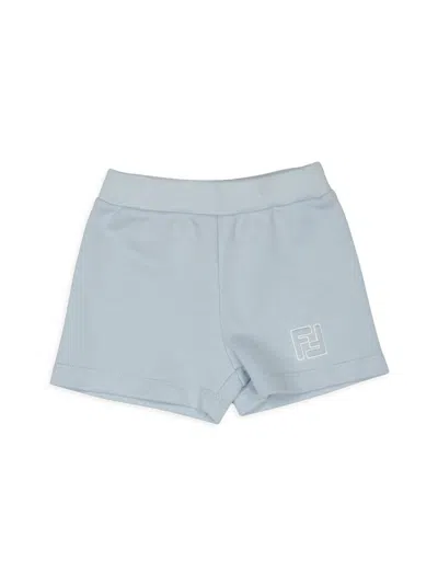 Fendi Baby's & Little Kid's Ff Logo Sweatshorts In Blue