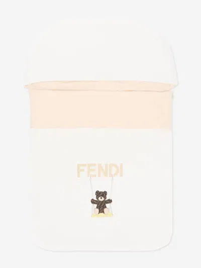Fendi Kids'  Baby Bear Logo Nest In Multicoloured