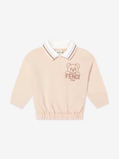 Fendi Kids'  Baby Boys Bear Logo Sweatshirt In Neutral