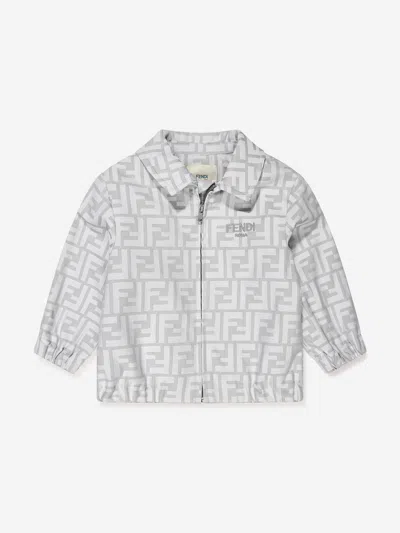 Fendi Baby Boys Ff Logo Bomber Jacket In Grey