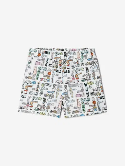 Fendi Kids' Baby Boys Ff Logo Shorts In White
