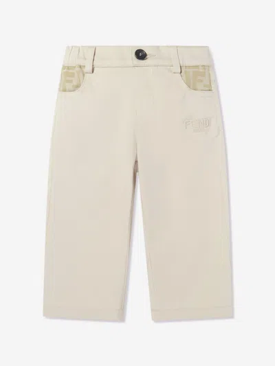 Fendi Baby Boys Ff Pocket Trousers In Nude